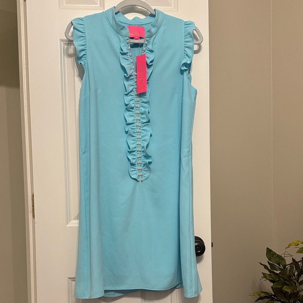 Lilly Pulitzer Light Blue Ruffled Dress